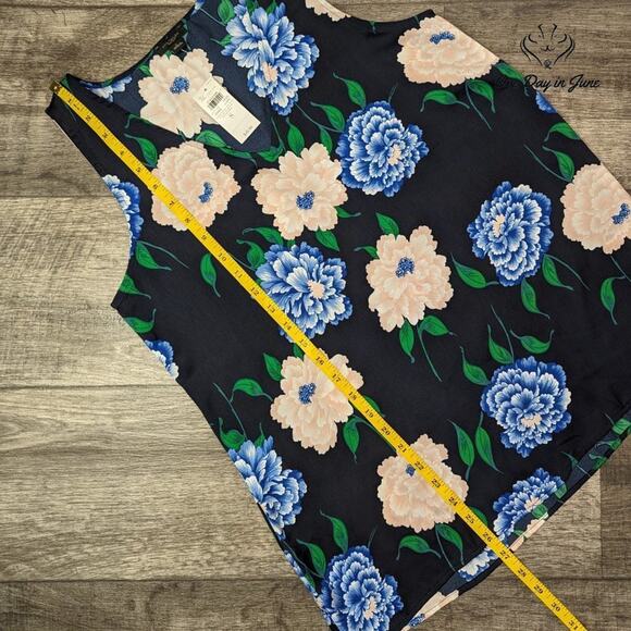 Ann Taylor Floral V Neck Tank Top Size S - Picture 4 of 5